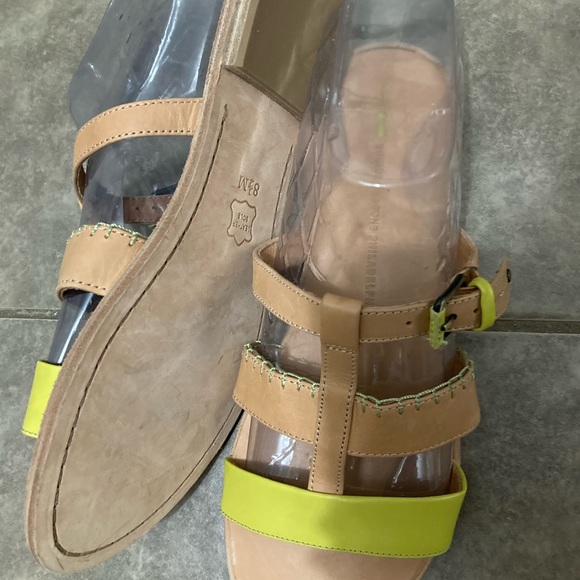 👡Anthropologie Schuler & Sons Sandals Yellow, 8.5 - Picture 6 of 7